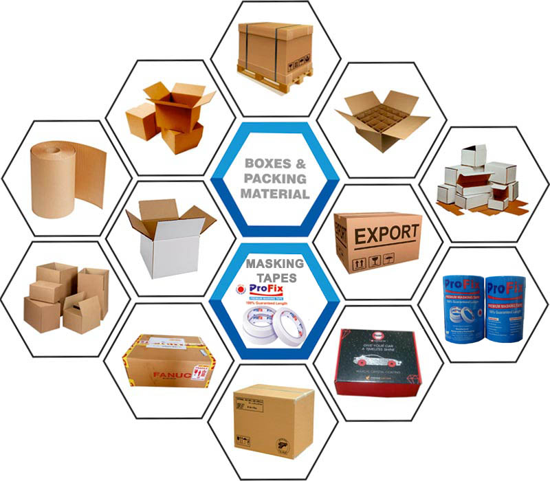 Corrugated Packaging Boxes, Printed Packaging Boxes, Supplier Of Packaging Boxes, Waterproof Packaging Boxes, Corrugated Partition & Plates, Corrugated Rolls & Sheets, Bopp Tape For Packaging, Multi Colour Boxes, Manufacturers